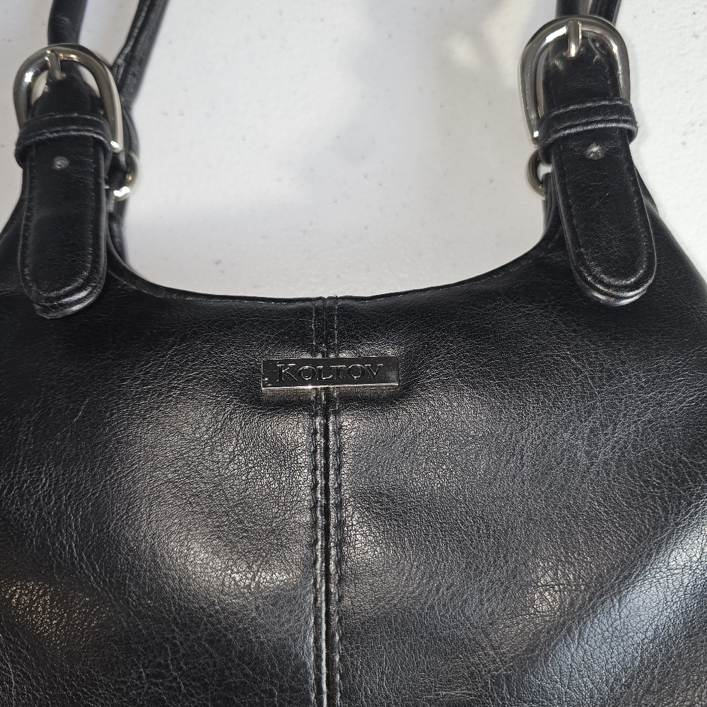 Kounty Black Leather Shoulder Bag - Picture 13 of 16